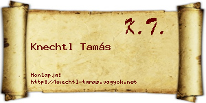 Knechtl Tamás névjegykártya